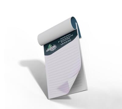 Bloc notes détachable avec couverture